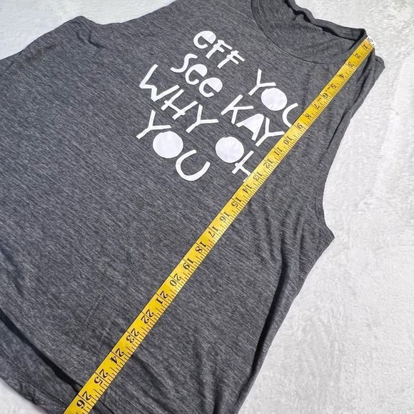 Womens tank top EFF You See Kay size M - Picture 5 of 5